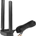 Tri-Band WiFi 6E Antenna - 2.4GHz, 5GHz & 6GHz - Magnetic Base for Routers, PCs & Gaming Motherboards