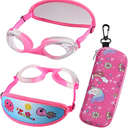 Kids Swim Goggles Age 2-6, Toddler Goggles No Hair Pull,Child Goggles Padded HeadBand