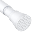 Tension Curtain Rod 30 to 64 Inch White Curtain Rod Adjustable Expandable Spring Tension Curtain Rod No Drilling 7/8" Spring Loaded Curtain Rods for Windows Bedroom Closet Doorway Door