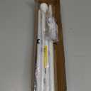 White Curtain Rods for Windows 28 to 48 Inch, 5/8" Diameter Heavy Duty Metal Splicing Adjustable Small Curtain Rod With Bracket(2.3-4 Feet)