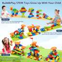 COUOMOXA Marble Run Building for Kids: STEM Building Blocks Set Compatible with Classic Bricks - Educational Toys for Kids Ages 3 4 5 6 7 8+ Home Classroom for Boys Girls