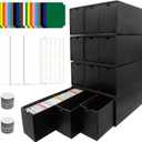 12000+ Large Capacity Trading Card Storage Box, 12-600 CT Card Organizer Box, Waterproof Toploader Storage Case, Bulk Card Collection Holder for TCG MTG Baseball Sports Cards