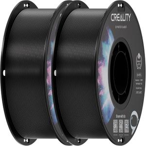 Creality PETG Filament 1.75mm Black 2 kg, 3D Printer Filament, Excellent Toughness High Precision, Odorless Non-Toxic Moisture proof, Glossy (Black 2-Pack)
