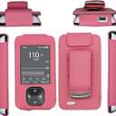 Fitted Leather Case W/Screen Protector (Lanyard Included) for Dexcom G7 / G6 Receiver (Pink) (Pink)