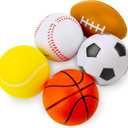 Boley Sports Ball Set - 5 Pack Mini Soccer Ball, Football, Basketball, Baseball, and Tennis Balls - Soft, Safe, Durable, and Kid-Friendly Playground Balls for Indoor and Outdoor Play - Ages 3 and Up