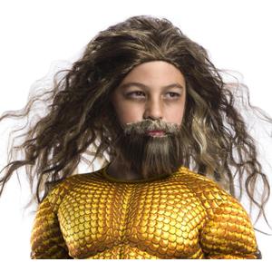DC Aquaman and the Lost Kingdom: Aquaman Wig & Beard Set for Kids by Rubies, Boy's One Size