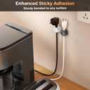 Magnetic Cable Clips 16 Pack  Cord Organizer with 18 Adhesive Pads, No-Residue Wire Organizer, Under Desk Cable Management, Cord Holder for Charging Cords, PC Accessories & Home Office  White (Small)