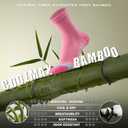 BRISIRA Coolmax Bamboo Viscose Running Compression Quarter Socks Women Moisture Wicking Anti Blister Athletic Ankle Cushion (Pink, L)