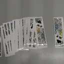 Peacoblue 30pcs UV DTF Bookmarks Transfer Stickers Wraps Retro Pattern for Women Men Reading, Waterproof Bookmarkers Decal(No Blank Bookmarks) for Acrylic Plastic Metal Blank Bookmark