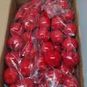 100 Pcs Artificial Apples 1.4 Mini Red Apples Christmas Decoration Simulation Lifelike Fake Fruits Sets for Fall Centerpiece Rosh Hashanah Birthday Photography Party Table Decor Gifts