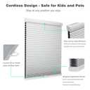 MYshade Cordless Blackout Cellular Shades for Windows, Honeycomb Window Shades with Thermal Insulation, Child & Pet Safe Room Darkening Shade, Easy Install, 45" W x 64" H, White