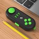 Fidget Toys Stress Relief Dice Fidget Toy Decompression Antistress Anxiety Anti Stress Games Anti Depression Cube for Kids and Adults (6TH-Black Green)