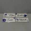 4 Pieces Bathroom Wall Art Rustic Farmhouse Bathroom Wall Decor Sign Relax Soak Unwind Breathe Wood Hanging Sign for Home Spa Bathroom Laundry Decor (Dark Blue)