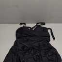 ZAFUL Women One Piece Swimdress Tummy Control Bathing Suit Push Up Swimsuit Modest Swimwear Cutout V Neck Cute Tie Knot Skirt, L