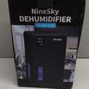 NineSky Dehumidifiers for Home, 95 OZ Water Tank, (1000 sq.ft) Dehumidifiers for Bathroom Bedroom Basement with Auto Shut Off,7 Colors LED Light(Black)