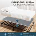 Bunkie Board Twin Size 38"x75" Bed Boards for Under Mattress - Heavy Duty Reinforced Wood Support Board with Anti-Sag Design, Fits Metal Frames/Platform Beds/Sleeper Sofas