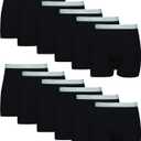 Hanes Mens Underwear Briefs, Cool Dri Moisture-wicking Cotton No-ride-up For Men, Multi-packs Boxer, 12 Pack - Black, Medium US
