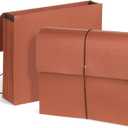 Blue Summit Accordion File Wallet with Flap and Cord Closure, Letter Size, 5.25 Expansion  10 Pack