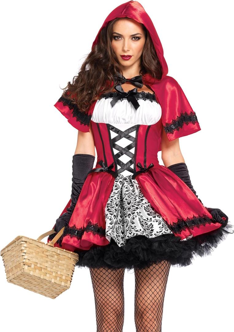 Leg Avenue Women's Gothic Red Riding Hood Costume (Medium)