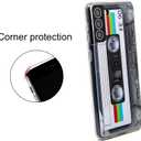FAteam Case for Galaxy S21 Plus 5G Shockproof Scratchproof with TPU Soft Bumper Retro Cassette Tape Case Compatible with Samsung Galaxy S21+ 5G