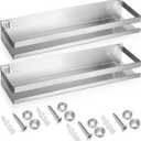 Lallisa 2 Pieces Stainless Steel Shelf Bathroom Shower Floating Shelves Wall Mounted Shower Caddy Basket Shelf Storage Organizer Shelves for Bathroom, Kitchen, Living Room (Silver,11.81 Inch/ 30 cm)