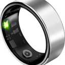 Smart Health Ring for Women Men Fitness Tracker with Heart Rate, Blood Oxygen, Light Gray 6