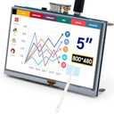 ELECROW 5-Inch Resistive Touch Screen TFT LCD Display, 800x480 HD Resolution, Compatible with Raspberry Pi 5/4/3/2B/Zero, Banana Pi, Jetson Nano, Windows 11/10/8/7