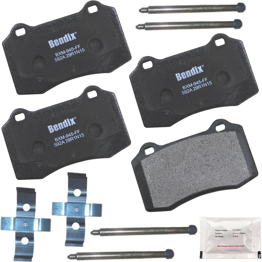 Bendix Priority1 CFM592A Semi-Metallic Rear Brake Pads for Select Models Cadillac CTS, STS, Chevrolet Camaro, SS, Chrysler 300,Dodge Challenger, Charger, Durango, Magnum, Ferrari F430,Jaguar S-Type, Super