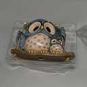 Swing Owl Hanging Planters for Indoor Plants, Cute Small Succulent Pots with Drainage Hole, Unique Resin Plant Hangers Outdoor, Hanging Plant Holder for String Of Pearls, Gift Ideas for Mother (Blue-2)