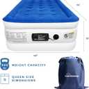 SoundAsleep Products Dream Series Luxury Air Mattress, ComfortCoil Technology, Built-in High Capacity Pump for Home, Camping- Double Height, Adjustable, Inflatable Blow Up, Portable (Twin Size)