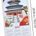 Desk Calendars 2025 1 Pcs Year of The Snake Hanging Scroll Calendar Advent Calendar White Board Calendar Chinese Lunar New Year