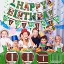 Football Birthday Party Decorations Football Party Supplies Football Plates Napkins Banner Tablecloth Tableware Set for Football Game Day Tailgate Party Decorations, Serve 24