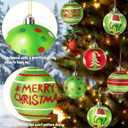 Christmas Ball Ornaments for Tree,12 Pcs 2.4 Inch Red and Green Christmas Ornaments for Xmas Hanging Tree Decorations Party Decor