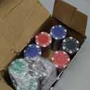 Kiddie Play Poker Chips Set 100 PCS 11.5 Gram Chips with Dice for Texas Holdem Blackjack Gambling