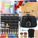 Oligar Complete Candle Making Kit, DIY Candle Making Supplies for Adults,Beginners, Including Bees Wax, Candle Wicks, Dyes, Melting Pot, Rich Scents, Spoon, Candle Jars, Rubber Pads, Decorative Label