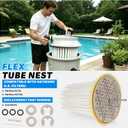 ECX125175 Flex Tube Nest Assembly Compatible with Hayward Perflex EC75 EC75A Extended Cycle D.E. Pool Filter, Flex Tube with Tube Sheet
