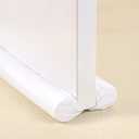 Under Door Draft Stopper White 32"-38" Noise Window Breeze Dust Air Blocker Adjustable Door Sweeps