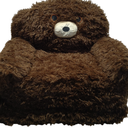 Kids Ultra-Soft Snuggle Foam Filled Chair, Toddler Cuddly Sherpa Sofa for Boys and Girls, Large Size Chair Better Support More Comfortable Experience, Caramel Bear
