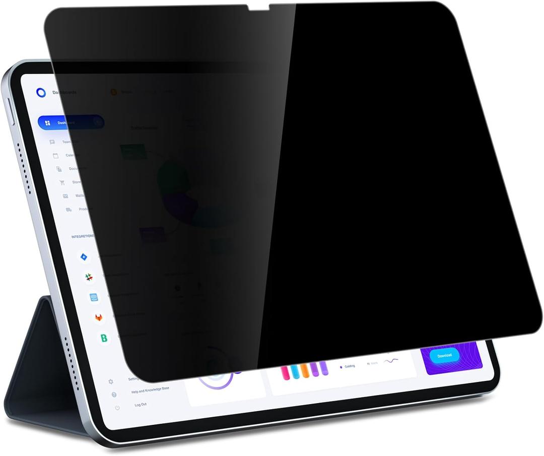 PYS Privacy Screen Protector for iPad 10th/11th Generation (2025, 2022), 30-Degree Anti-Spy Privacy Filter, Matte Finish Anti-Glare, Fingerprint-Proof, Anti-Scratch Film Guard