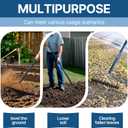 WIKER 14 Tine Metal Garden Rake 57 Inch Heavy Duty Lawn and Soil Leveling Rake with Fiberglass Handle Anti Rust Coating for Gardening Mulch Gravel and Leaf Cleanup