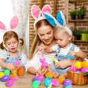 2 x 40Pcs PreFilled Easter Eggs with Bunny Toys,Easter Basket Stuffers Fillers Gifts for Kids Toddlers, Easter Party Favors Easter Egg Hunt Classroom Prize