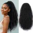 Drawstring Ponytail Extension Kinky Curly Pony Tails Hair Extensions 24 Inch Long Synthetic Curly Clip in Ponytail Hairpiece for Women
