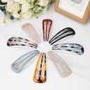 8-Pack French Hair Pins, 4 Solid Color & 4 Tortoise Shell Pattern Hair Clips for Daily Wear, No-Slip Strong Hold Plastic French Hairpin for Women & Girls for Thick & Thin Bun & Twist Hairstyles