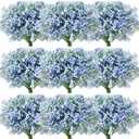 Janinka 30 Pcs Baby Breath Artificial Flowers Bulk Artificial Baby Breath Gypsophila Flower 20.8 Inch Real Touch Faux Gypsophila Bouquet Fake Floral Greenery for Wedding Party Decor (Blue)