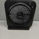 Portable Table fan, Window Fan,Small Box Fan with 3 Powerful Speed & 4 Timer Setting, 270 Pivoting Quiet Square DC Fan for Home Office Bedroom Bathroom Kitchen (Black)