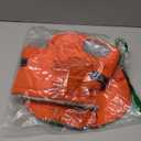 SUNFURA Dog Jacket, Large Dog Coat with Harness Built in, Warm Pet Winter Jacket Zippered Snow Coat with Furry Collar, Waterproof Fleece Snowsuit for French Bulldog, Orange L