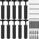 Reginary 10 Pcs Ball Pump for Sports Balls Pump with Needle and Extension Hose Bulk for Basketball Football Soccer Volleyball (Black)