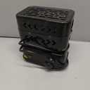 3D Multipurpose Turbo Coal Burner,Multipurpose Electric Charcoal Burner Coconut Charcoal Starter Heating Zones with Stainless Detachable Tongs, 1000W High Power Cube Coil Burner Fire Starter,Black