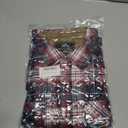 MAGNIVIT Flannel Shirt for Men Plaid Button Down Shirt Casual Cotton Shirt | cotton flannel plaid shirt, dual chest pockets, button down lapel design, relaxed fit for casual layering (Red, L)
