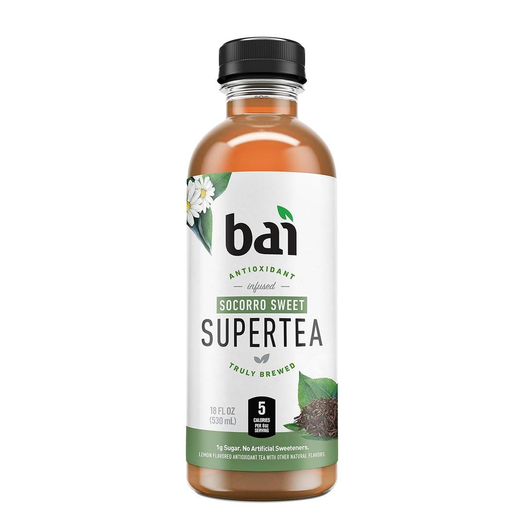 Bai Iced Tea, Socorro Sweet, Antioxidant Infused Supertea, 18 Fluid Ounce Bottle (EXP 10/07/26)